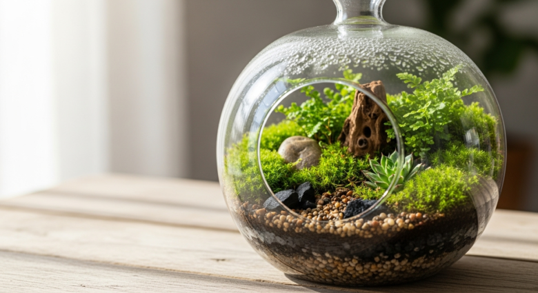 Como Fazer Terrário Fechado com Pote de Vidro Reciclado para Iniciantes
