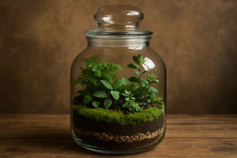 Terrário Fechado Tropical: Recreando Floresta Amazônica em Miniatura